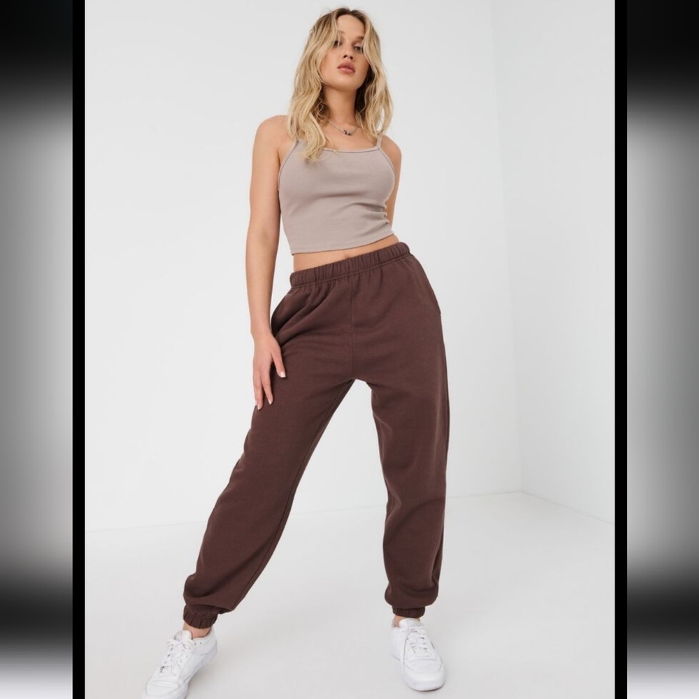 Garage Womens Brown Boyfriend Joggers
